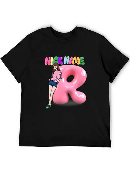 Camiseta Negra Personalizada con Nombre y Diseño Divertido