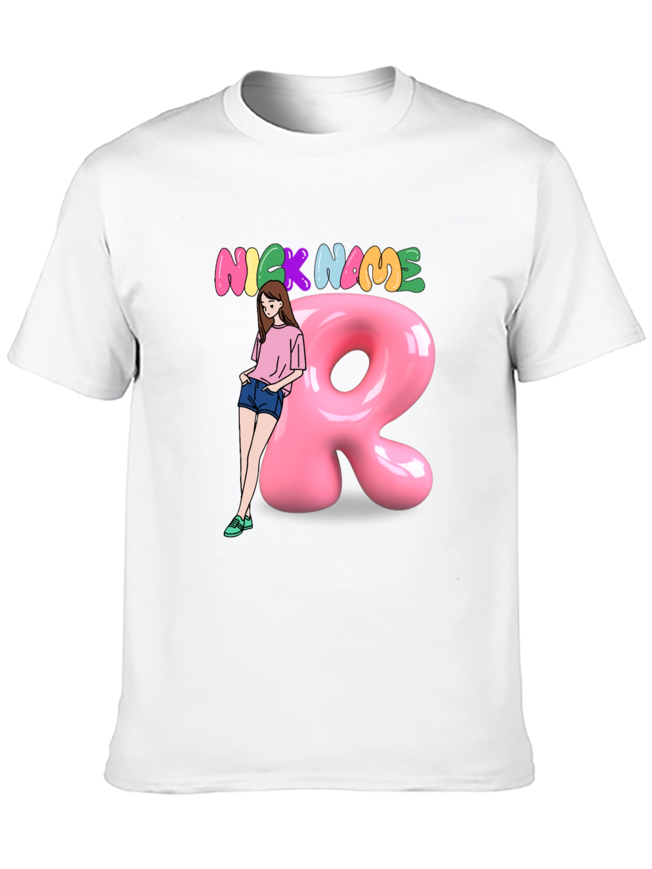 Camiseta Negra Personalizada con Nombre y Diseño Divertido