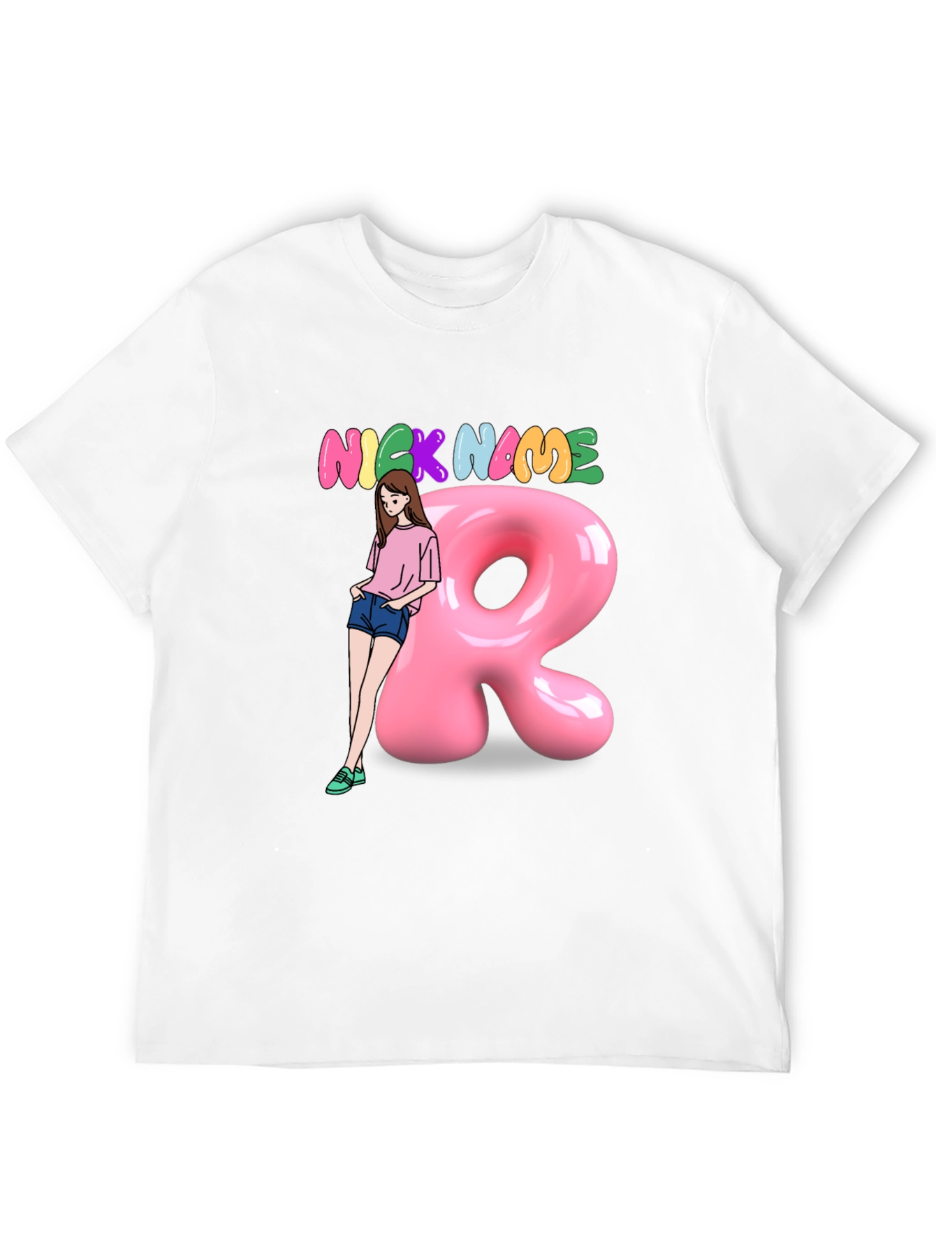 Camiseta Negra Personalizada con Nombre y Diseño Divertido