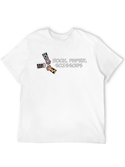 Camiseta Negra Piedra Papel Tijeras Felina