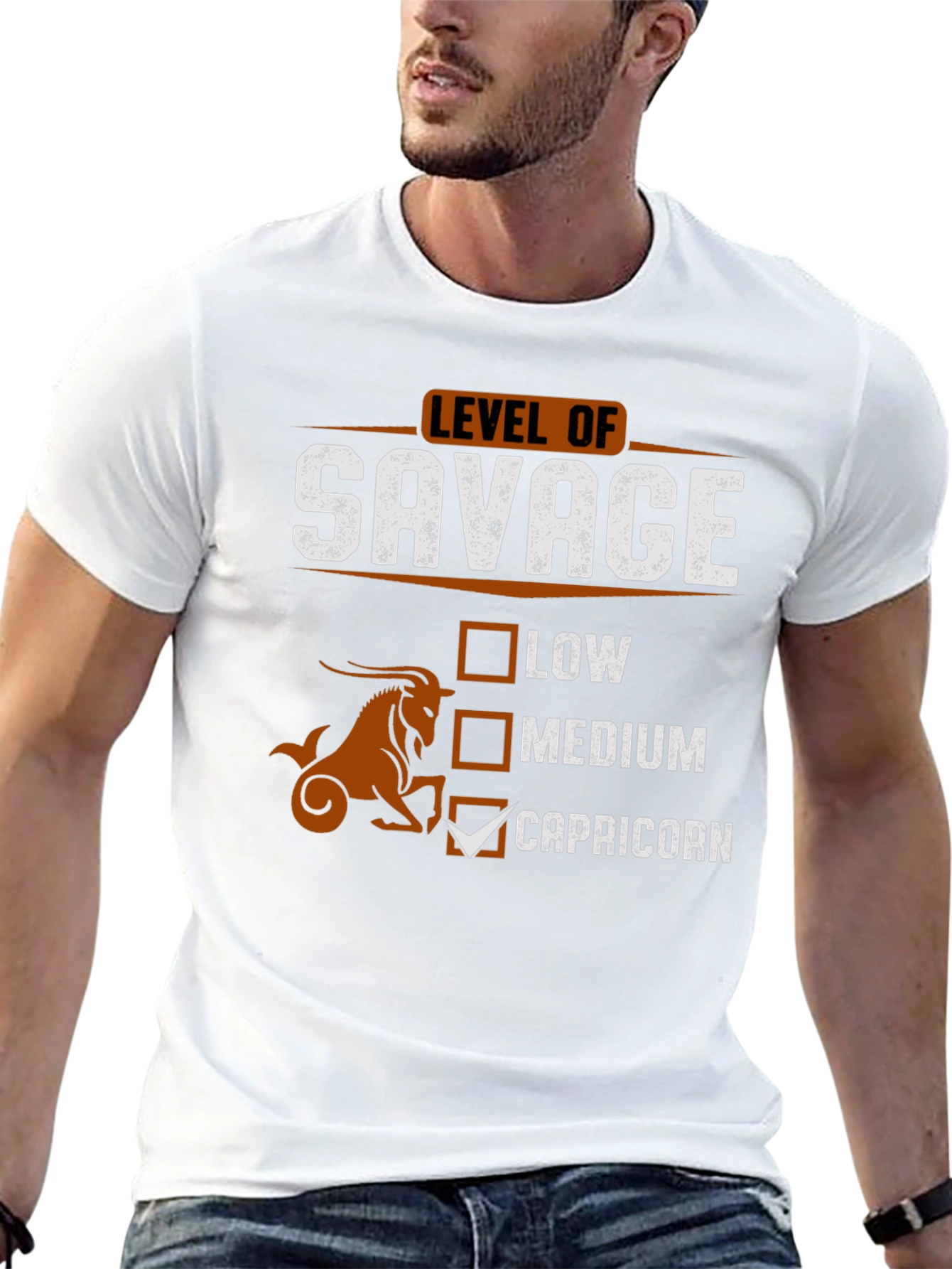 Camiseta Negra Nivel Salvaje Capricornio