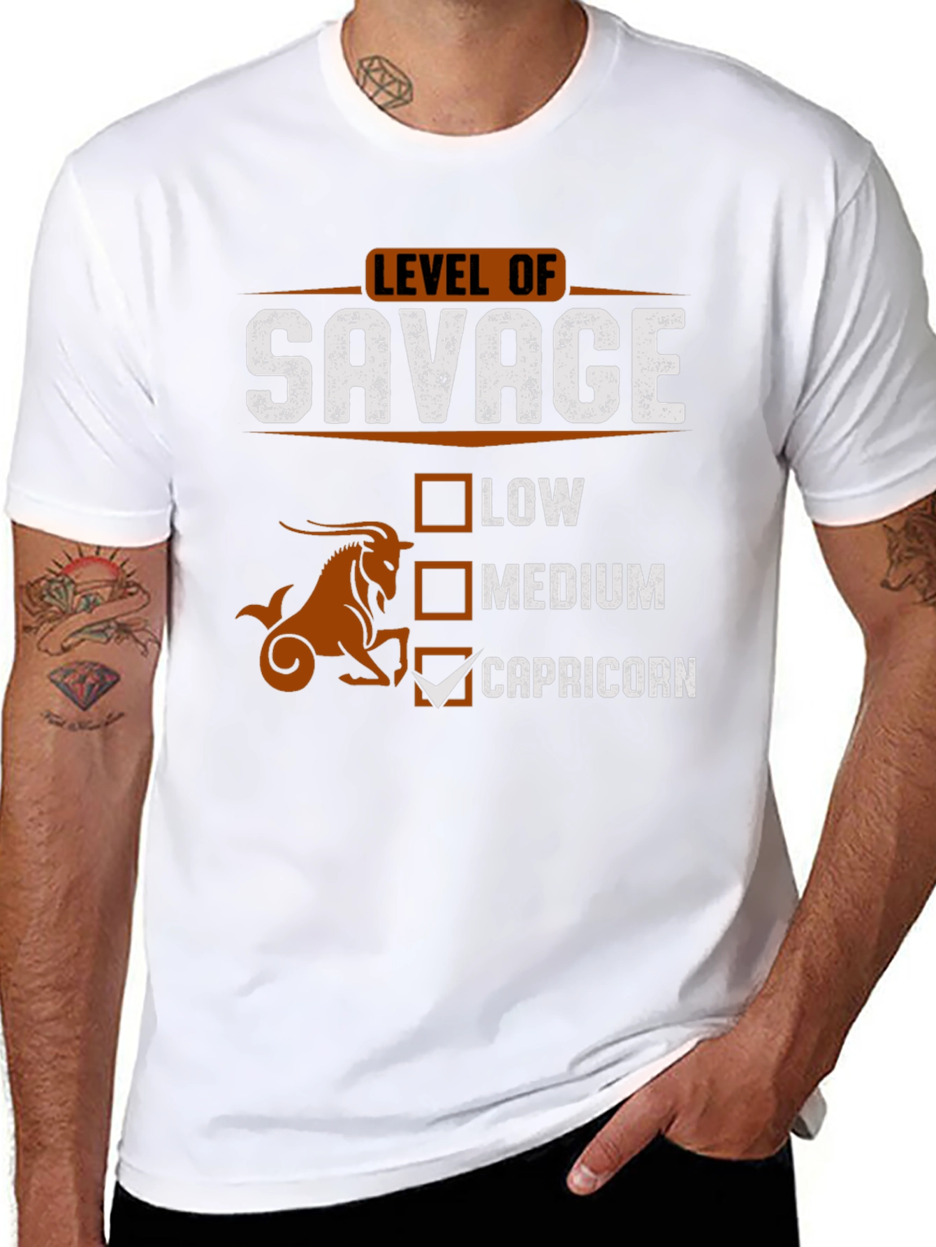Camiseta Negra Nivel Salvaje Capricornio