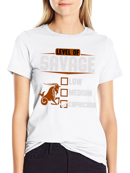 Camiseta Negra Nivel Salvaje Capricornio