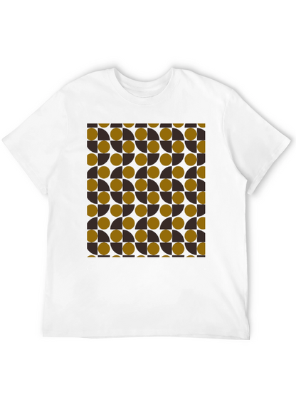 Camiseta Negra con Diseño Geométrico Abstracto