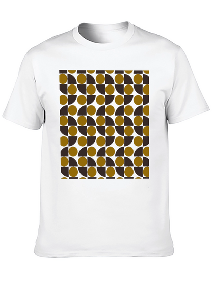 Camiseta Negra con Diseño Geométrico Abstracto