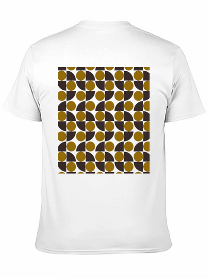 Camiseta Negra con Diseño Geométrico Abstracto