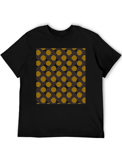 Camiseta Negra con Diseño Geométrico Abstracto