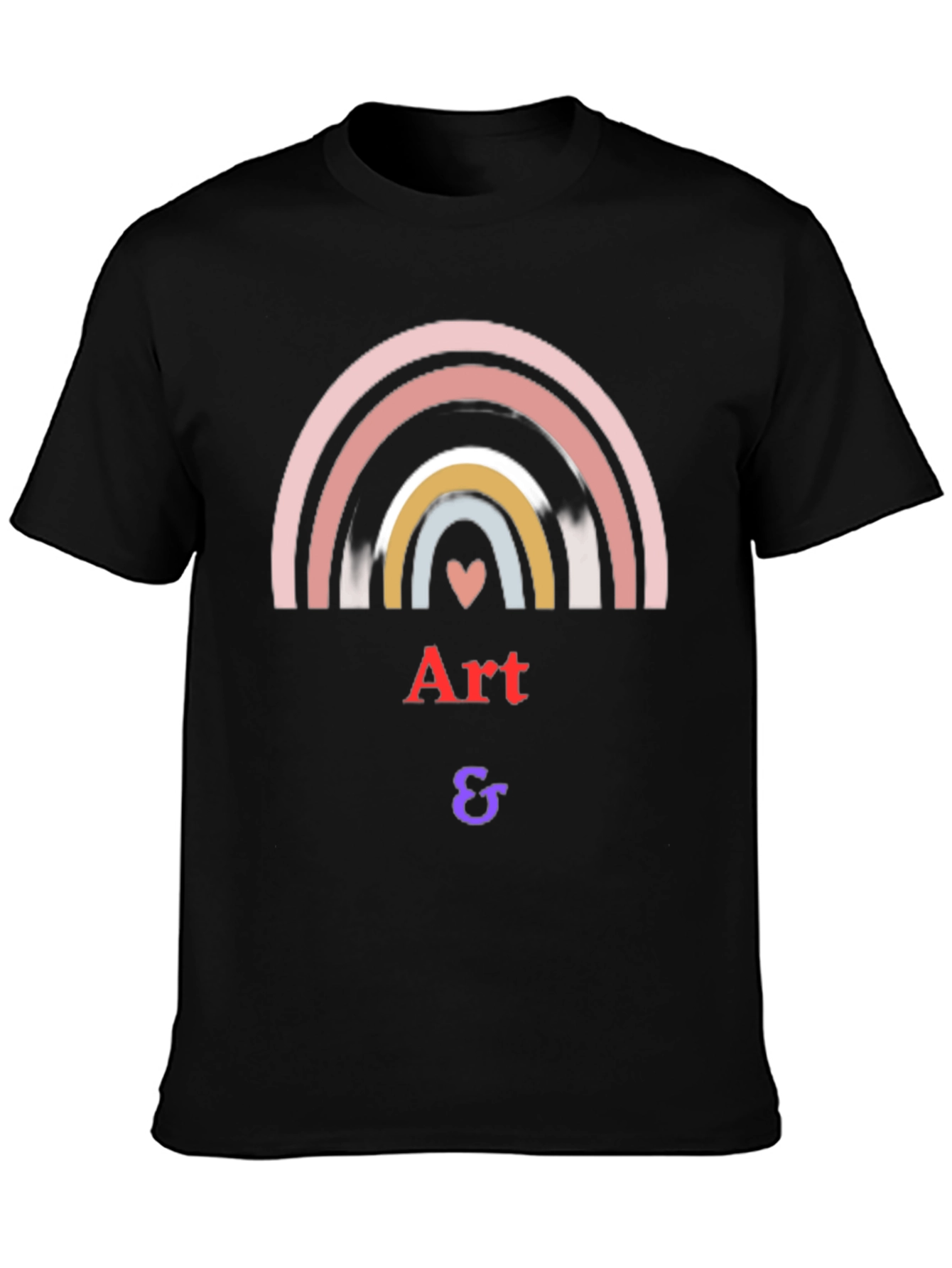 Camiseta Negra Arte & - Diseño Arcoíris