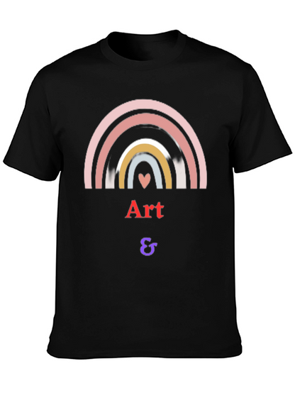 Camiseta Negra Arte & - Diseño Arcoíris