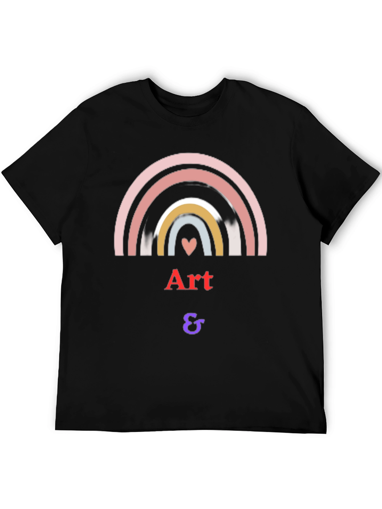Camiseta Negra Arte & - Diseño Arcoíris