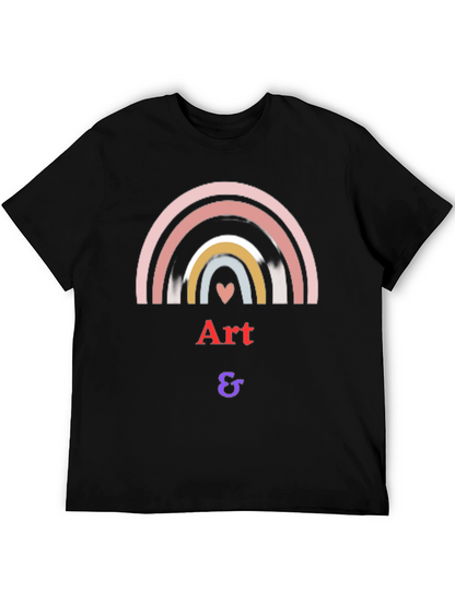 Camiseta Negra Arte & - Diseño Arcoíris