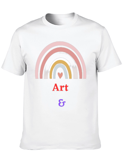 Camiseta Negra Arte & - Diseño Arcoíris