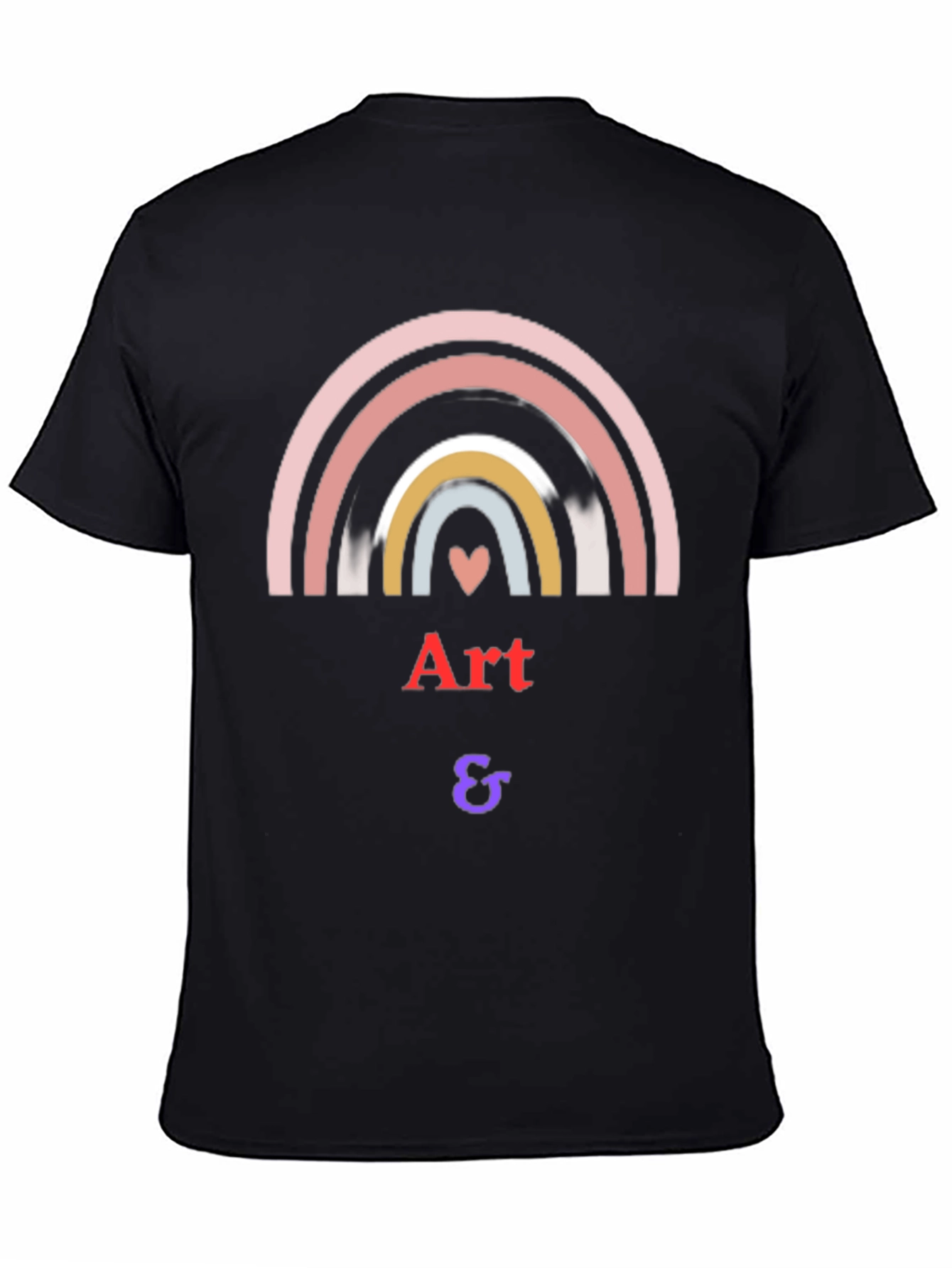 Camiseta Negra Arte & - Diseño Arcoíris