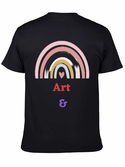 Camiseta Negra Arte & - Diseño Arcoíris