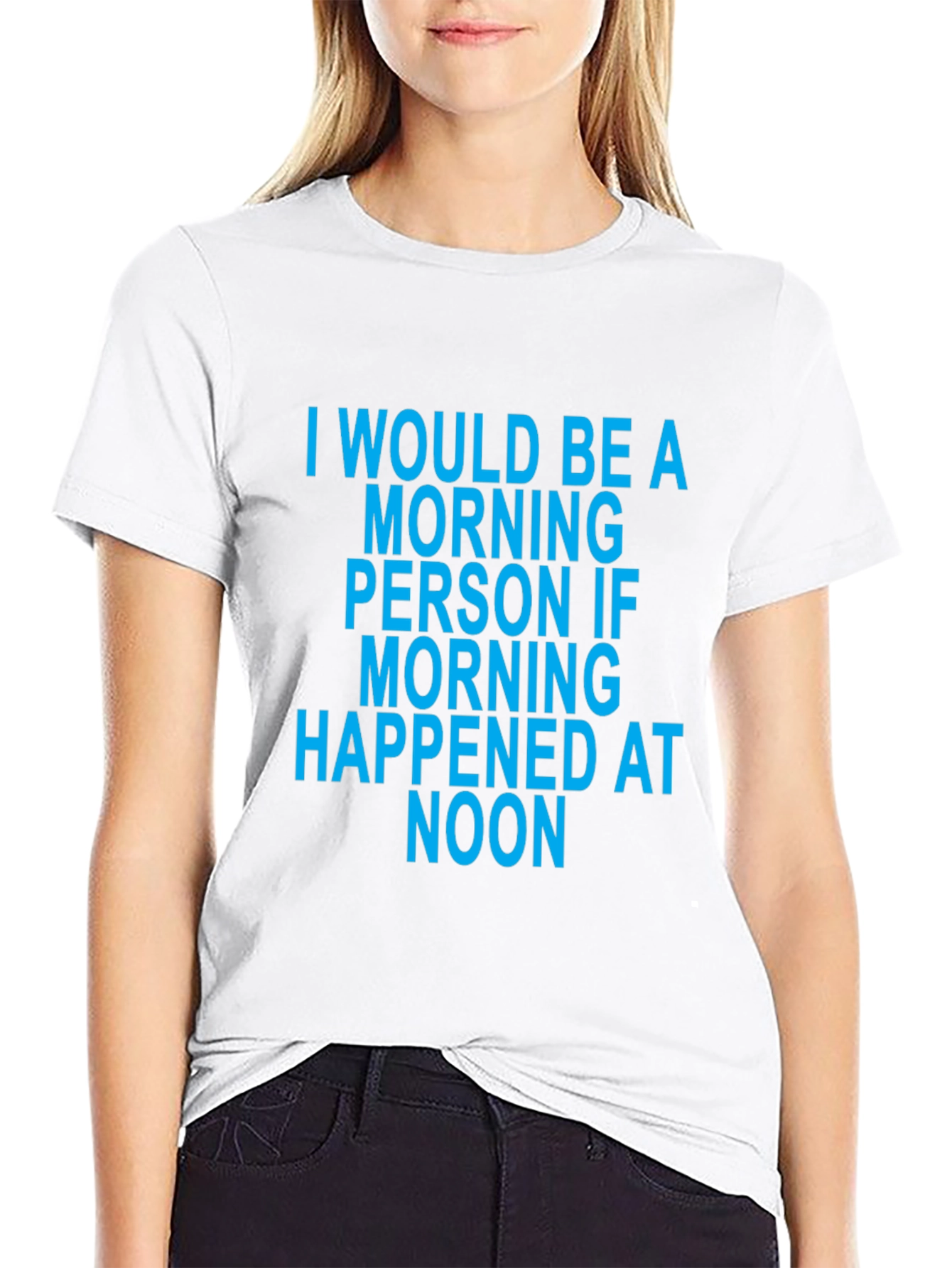 Camiseta Negra Divertida - Frase Mañanera