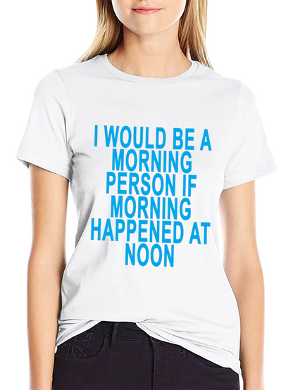 Camiseta Negra Divertida - Frase Mañanera