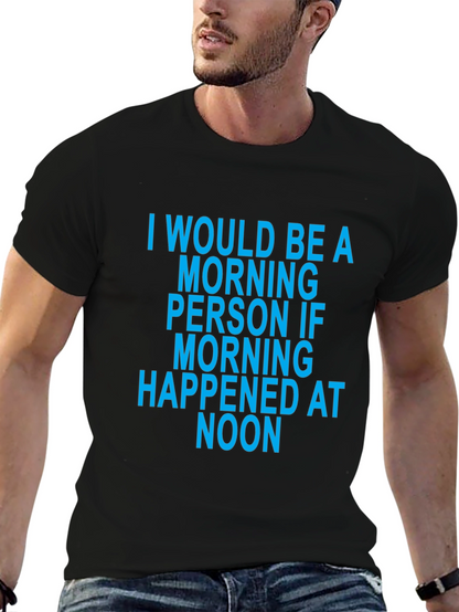 Camiseta Negra Divertida - Frase Mañanera