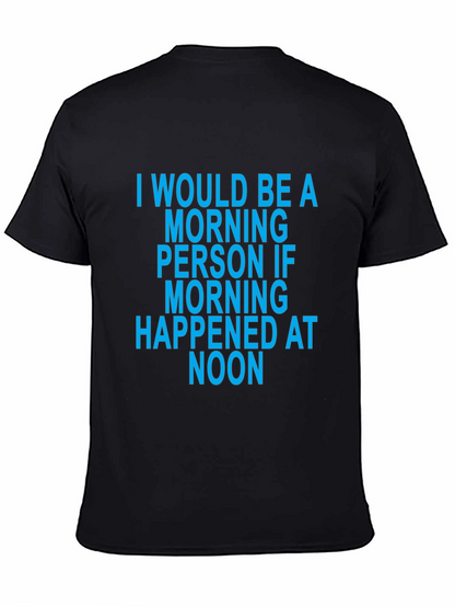 Camiseta Negra Divertida - Frase Mañanera