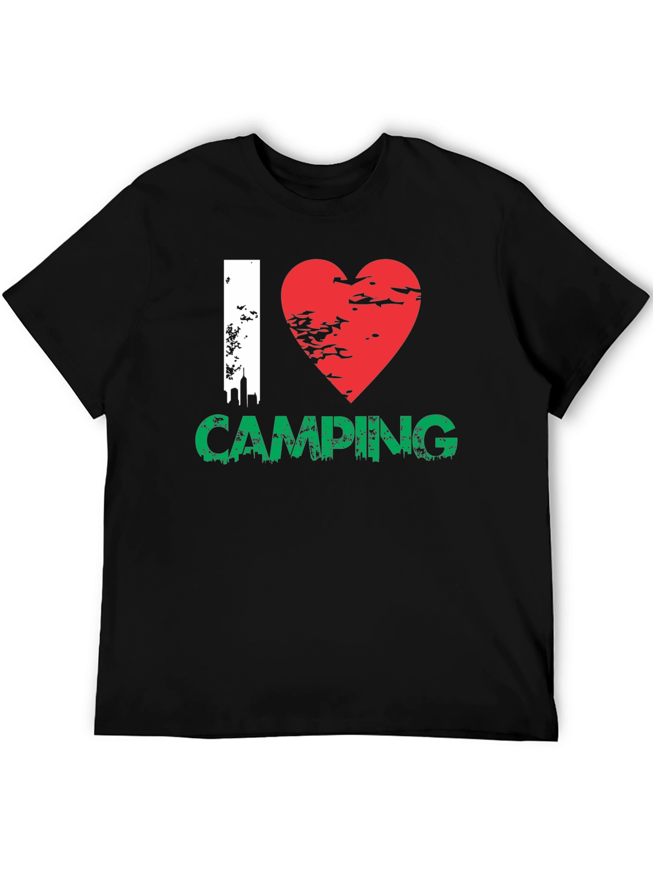 Camiseta Negra I ❤️ Camping