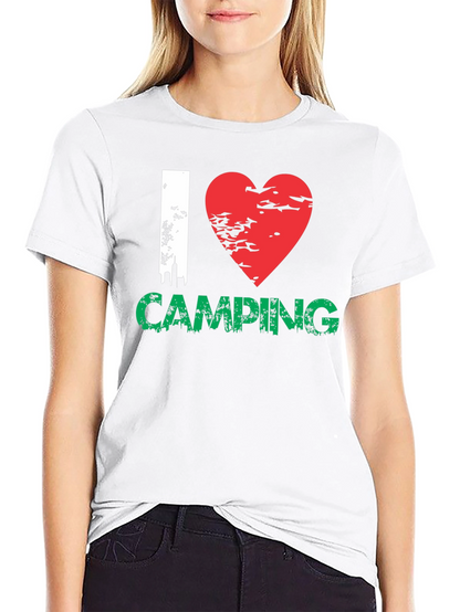 Camiseta Negra I ❤️ Camping