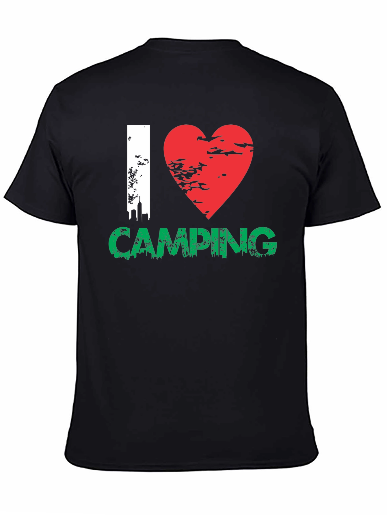 Camiseta Negra I ❤️ Camping