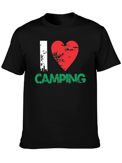 Camiseta Negra I ❤️ Camping