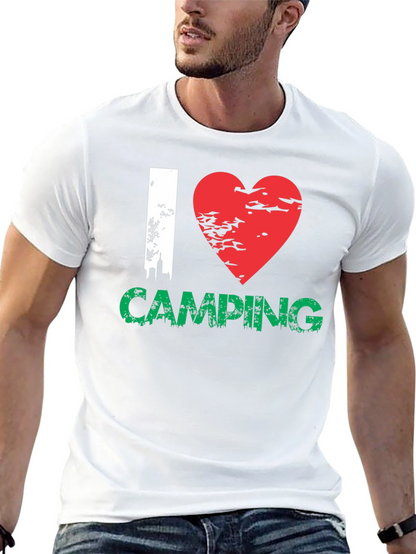 Camiseta Negra I ❤️ Camping