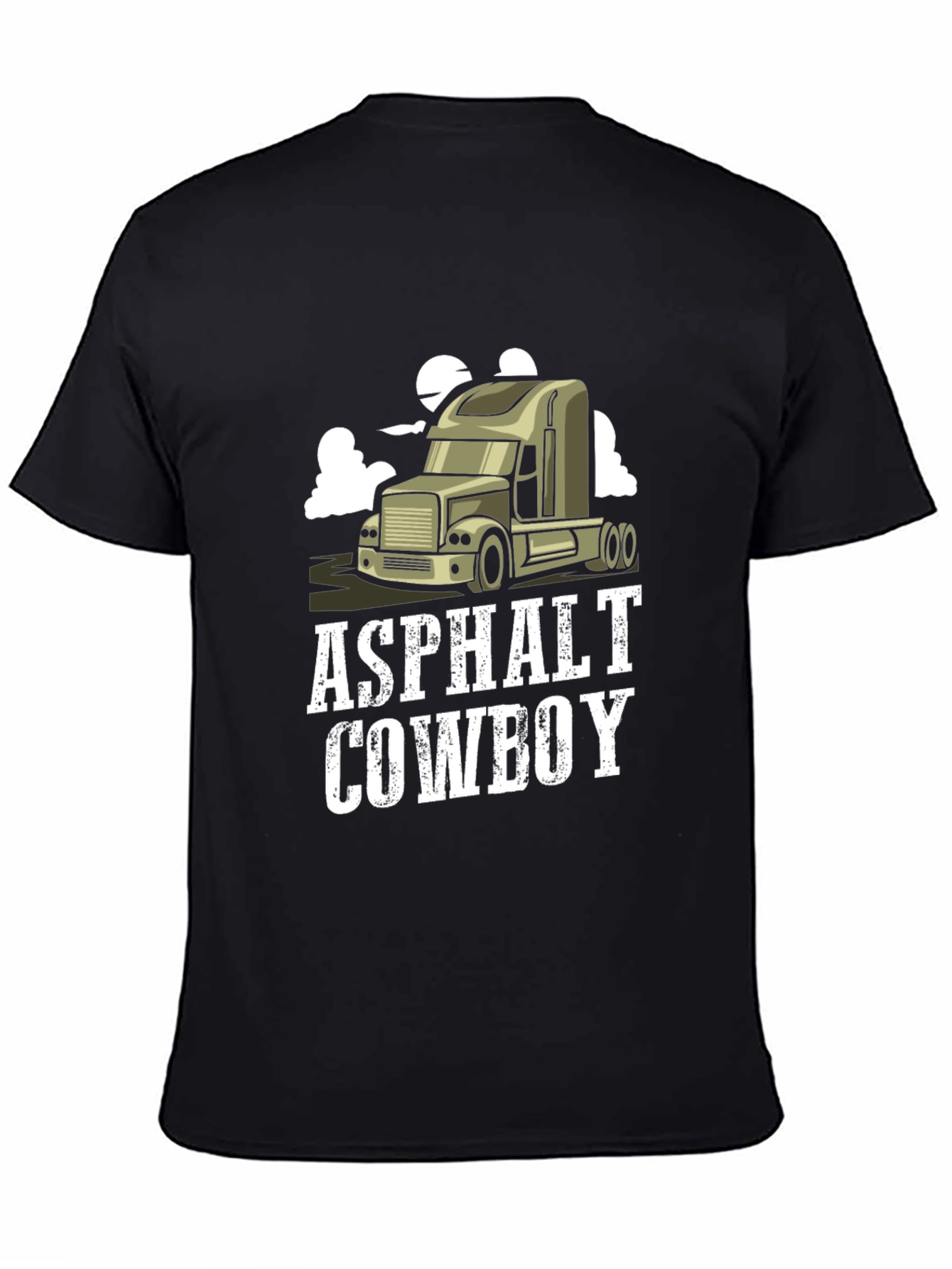 Camiseta Negra Asphalt Cowboy para Hombre