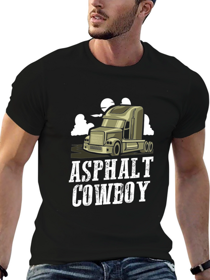 Camiseta Negra Asphalt Cowboy para Hombre