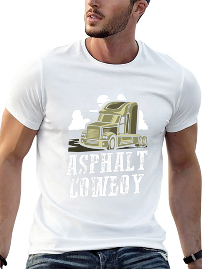 Camiseta Negra Asphalt Cowboy para Hombre