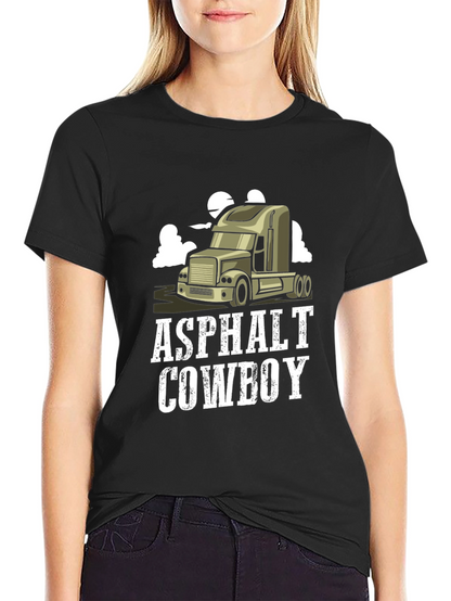 Camiseta Negra Asphalt Cowboy para Hombre