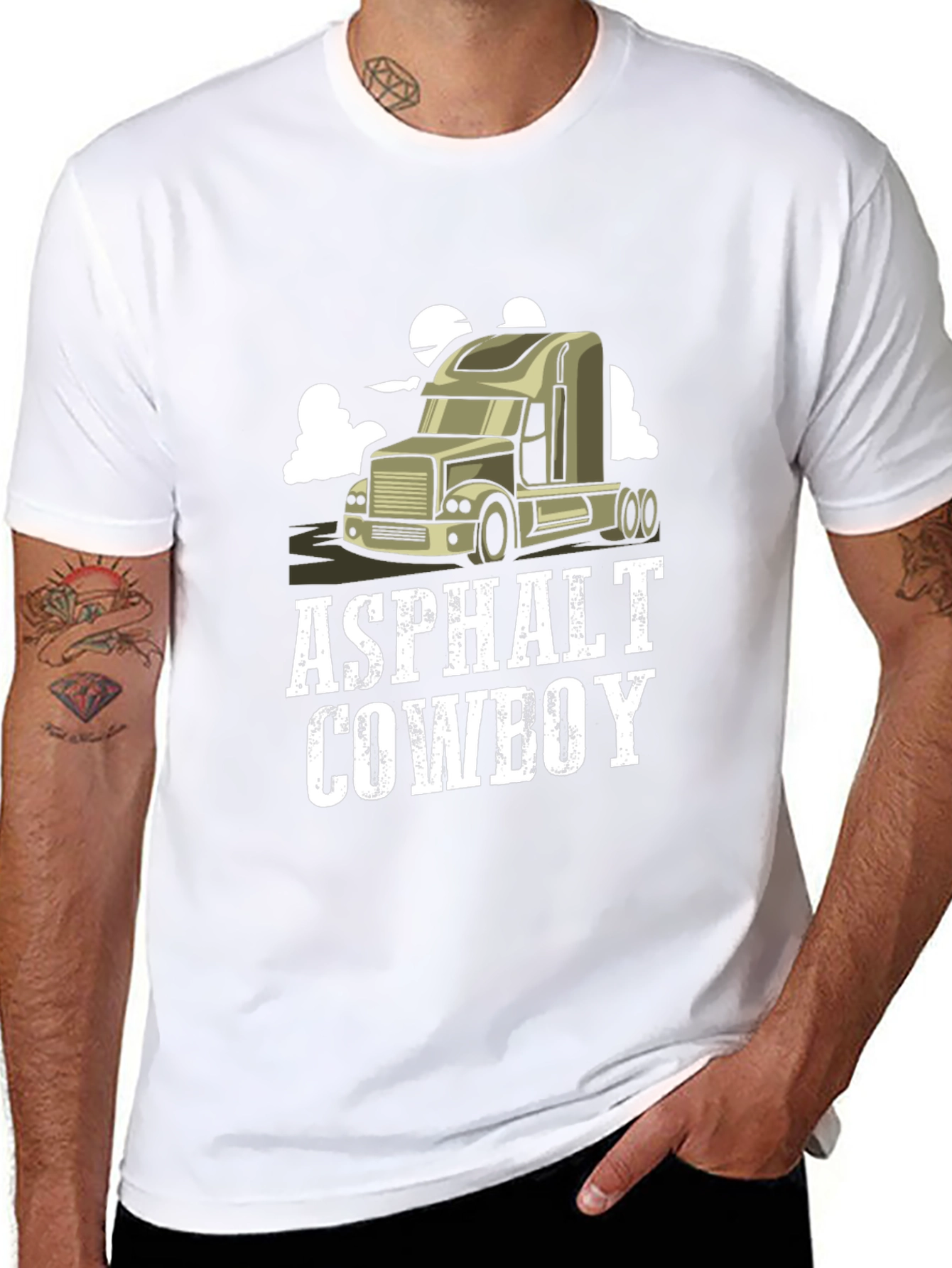 Camiseta Negra Asphalt Cowboy para Hombre
