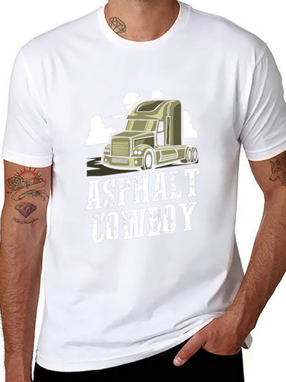 Camiseta Negra Asphalt Cowboy para Hombre