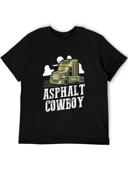 Camiseta Negra Asphalt Cowboy para Hombre