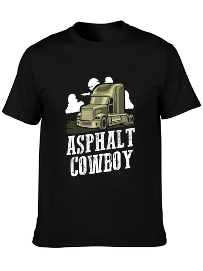 Camiseta Negra Asphalt Cowboy para Hombre