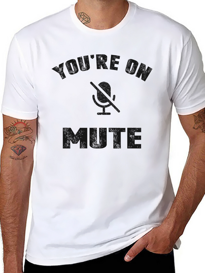 Camiseta Negra Casual Thinking On Mute
