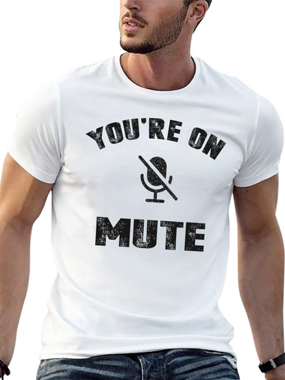 Camiseta Negra Casual Thinking On Mute