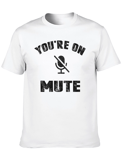Camiseta Negra Casual Thinking On Mute