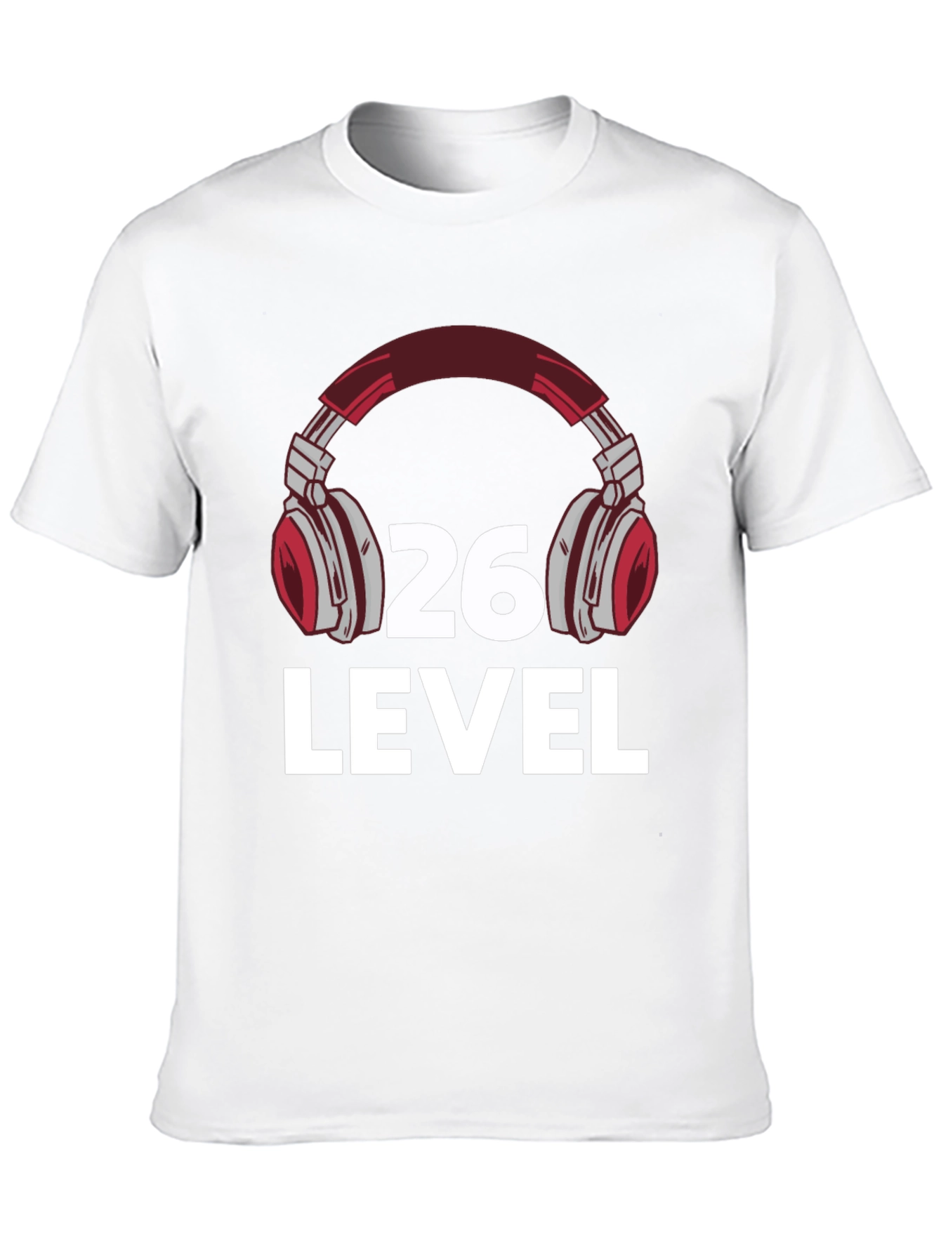 Camiseta Negra Nivel 26 Gamer con Audífonos