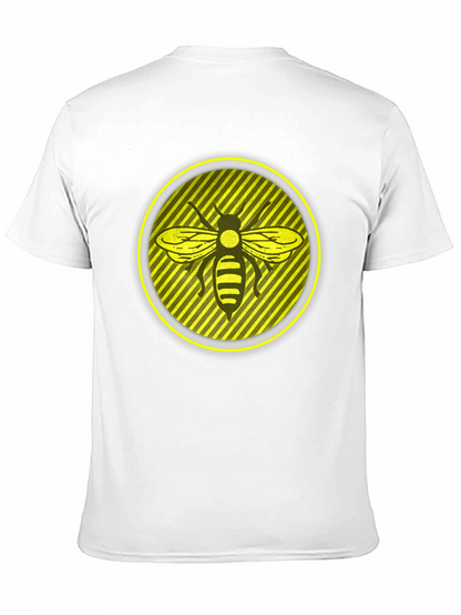 Camiseta Negra con Abeja en Círculo Amarillo