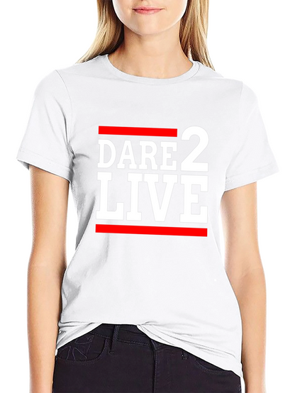 Camiseta Negra Dare 2 Live con Estilo