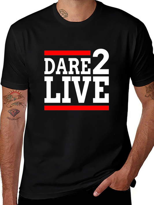 Camiseta Negra Dare 2 Live con Estilo