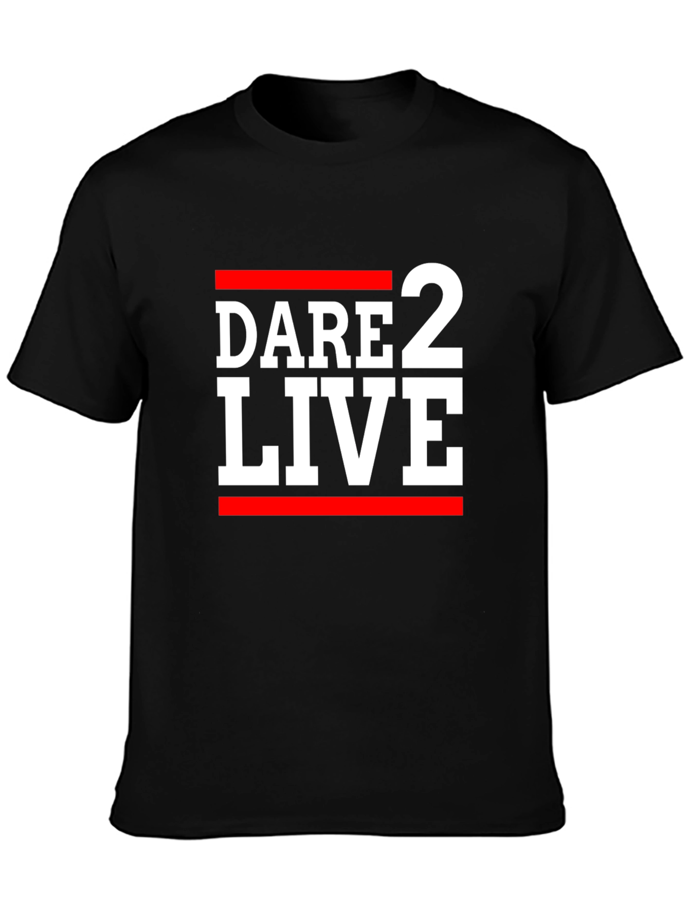 Camiseta Negra Dare 2 Live con Estilo