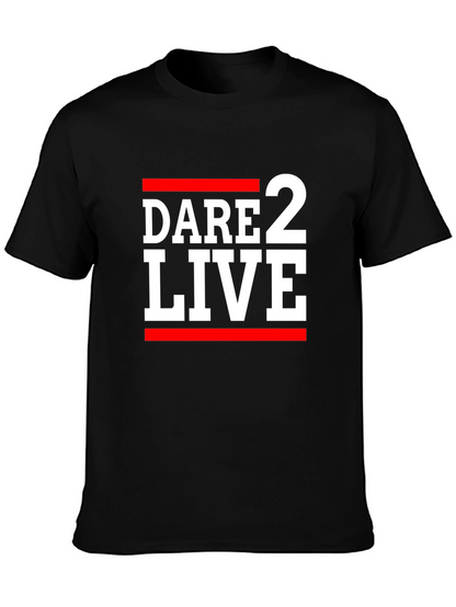 Camiseta Negra Dare 2 Live con Estilo