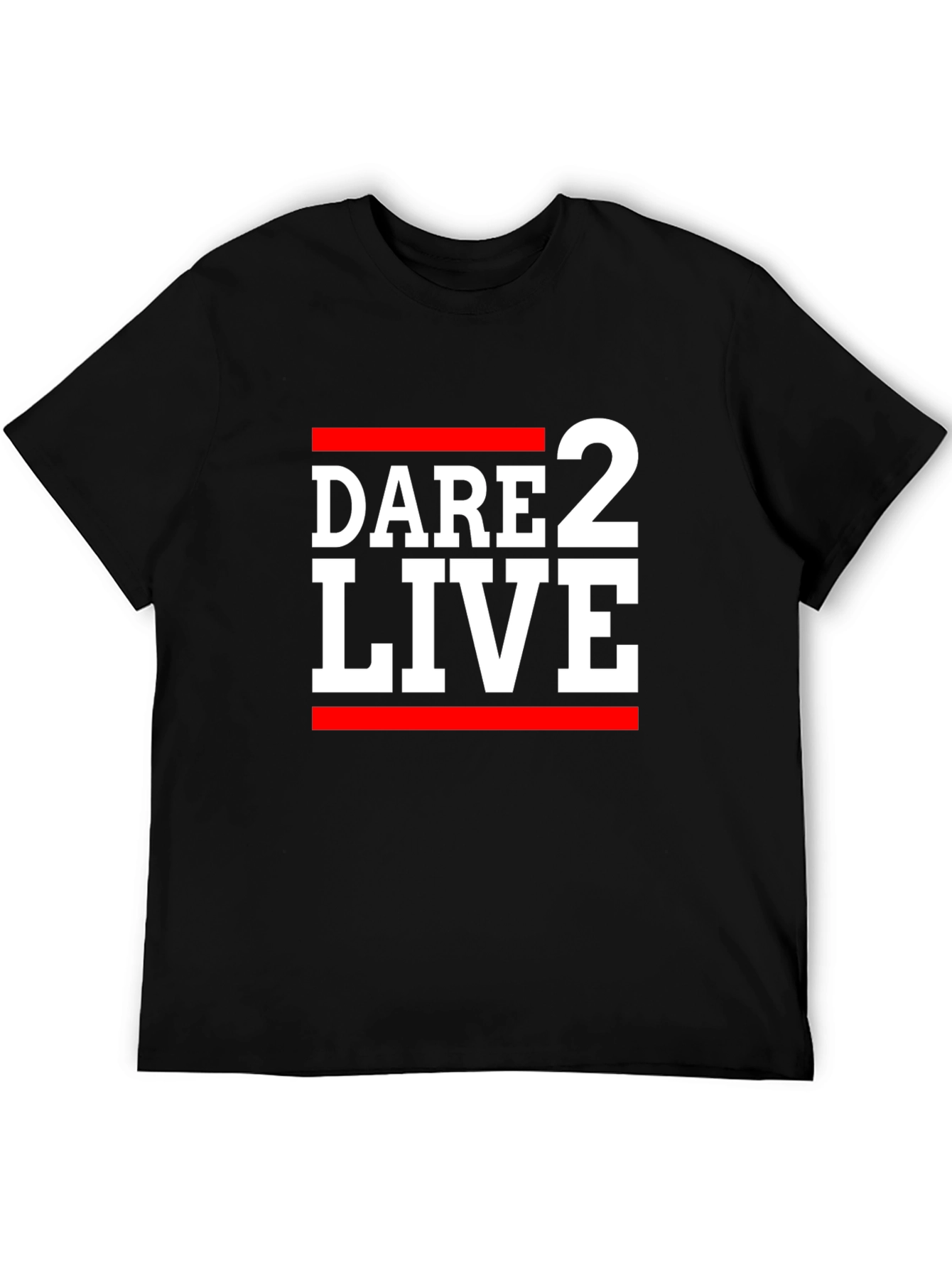 Camiseta Negra Dare 2 Live con Estilo
