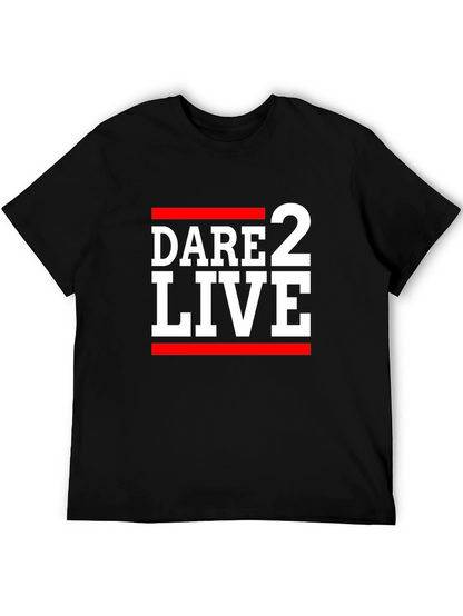 Camiseta Negra Dare 2 Live con Estilo