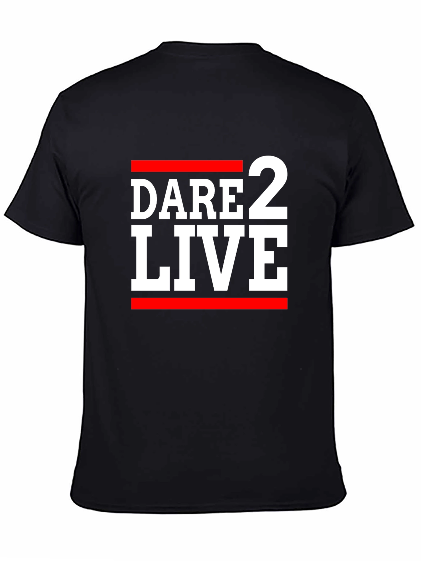 Camiseta Negra Dare 2 Live con Estilo