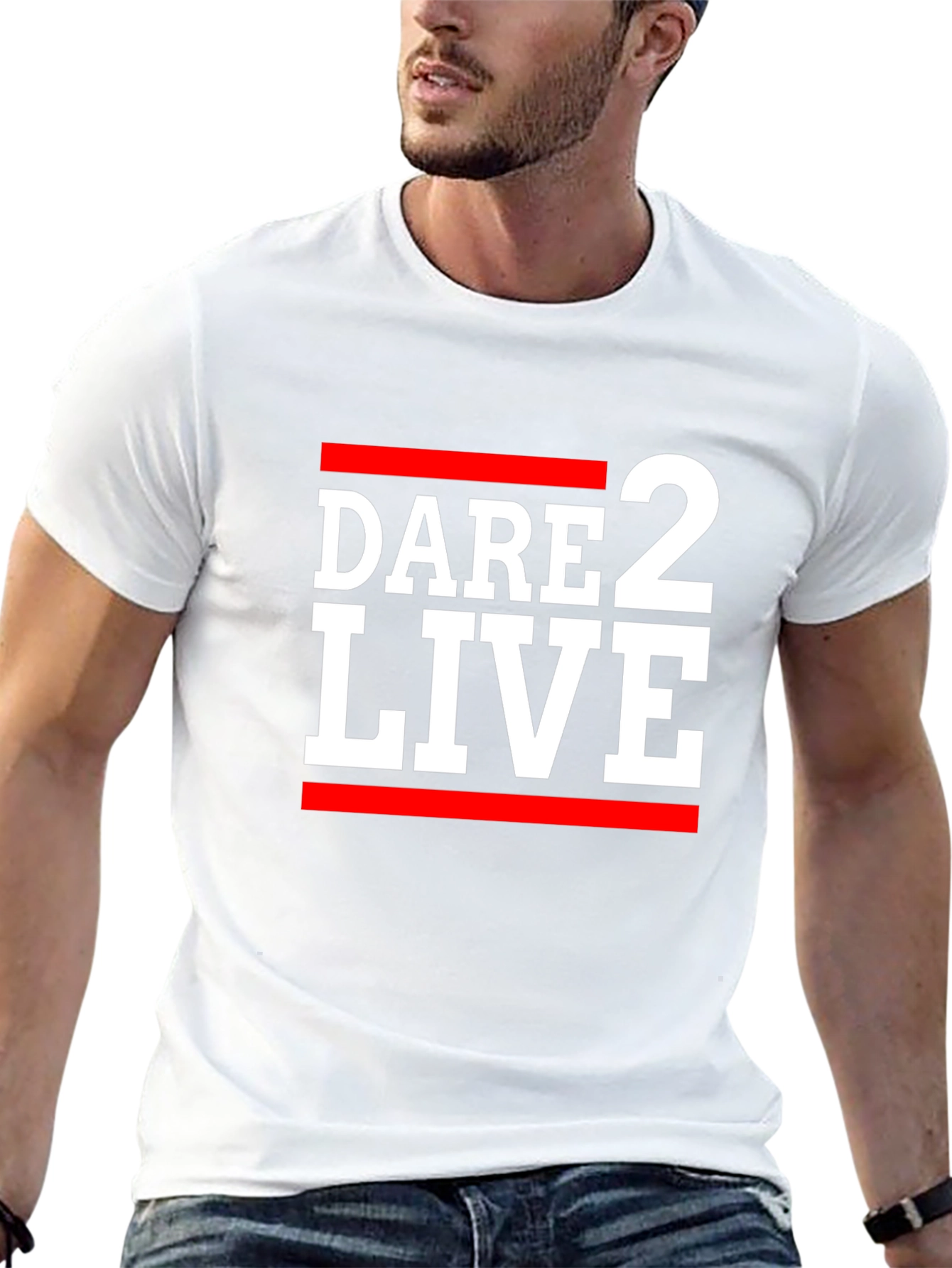 Camiseta Negra Dare 2 Live con Estilo