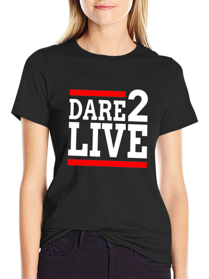 Camiseta Negra Dare 2 Live con Estilo
