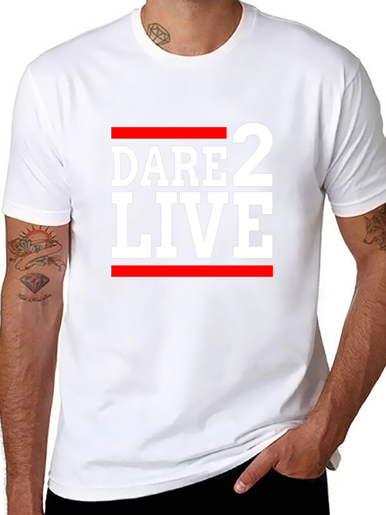 Camiseta Negra Dare 2 Live con Estilo